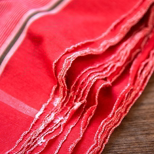 ガムチャと呼ばれるインドの万能布【約580cm×約70cm】 4 - 端はこのような感じです