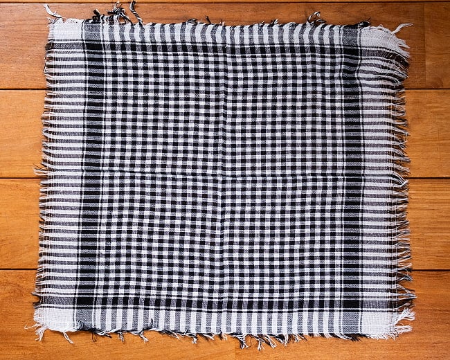 【約40cm×約45cm】インドのコットンダスター 4枚セット 7 - 広げるとこんな感じです。
