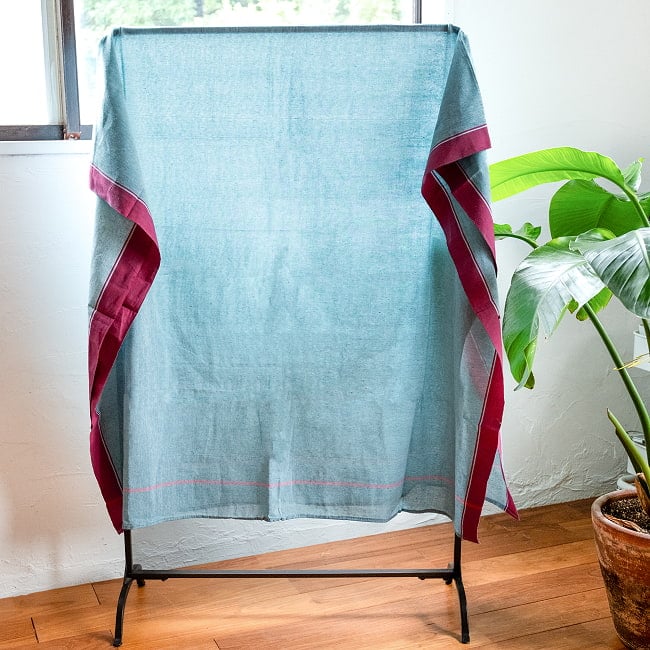 【大判サイズ】ガムチャと呼ばれるインドの万能布【約200cm×約120cm】 3 - 大きさは約120cm×約200cmと大判サイズになります。