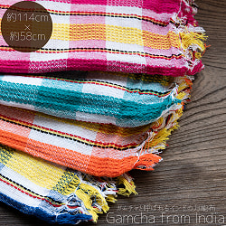 【自由に選べる3個セット】ガムチャと呼ばれるインドの万能布【約114cm×約58cm】 - サブ2