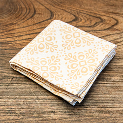 【自由に選べる3個セット】【45cmx45cm】昔ながらの木版染め伝統模様布ハンカチ・ナフキン - サブ5