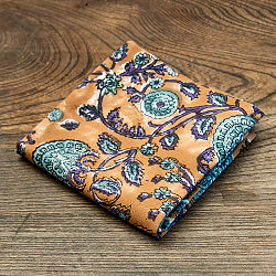 【自由に選べる5個セット】【45cmx45cm】昔ながらの木版染め伝統模様布ハンカチ・ナフキン - サブ4