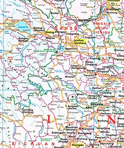 China Country Map  地図【中国】 - サブ3