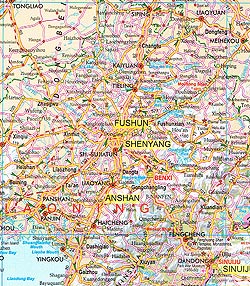 China North East 地図【中国北東部】 - サブ3
