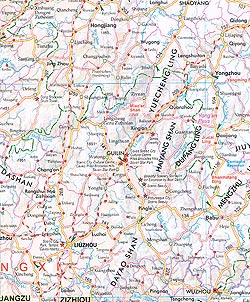 China South Central 地図【中国南部】 - サブ3