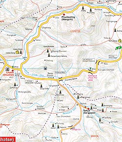 Lhasa to Gyantse Shigatse Kathmandu ロードマップ【ラサ、ギャンツェ、シガツェ、カトマンドゥ】 - サブ3