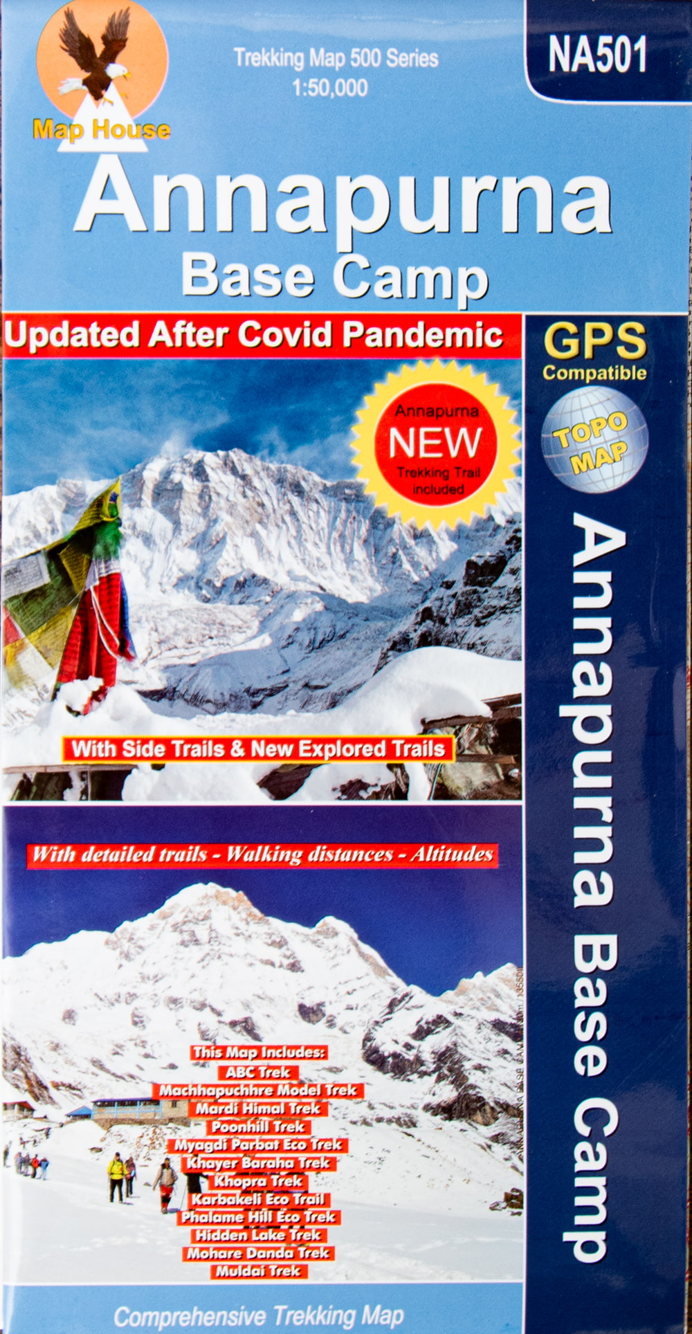 Annapurna Base Camp トレッキング用地図【アンナプルナ】 / インド 旅行 観光 ガイドブック マップ 時刻表 本 印刷物 ステッカー ポス