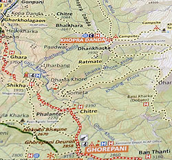 Around Annapurna トレッキング用地図【アンナプルナ】 - サブ3