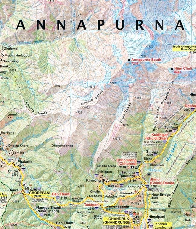 Around Annapurna トレッキング用地図【アンナプルナ】 の通販