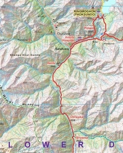 The Land of Bon Upper & Lower ／ Dolpo トレッキング用地図【ドルパ】 - サブ3