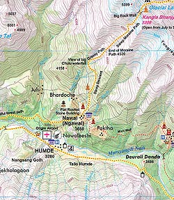 Naar Phu ／ The Lost Valleys トレッキング用地図【ナール・プー】 - サブ3