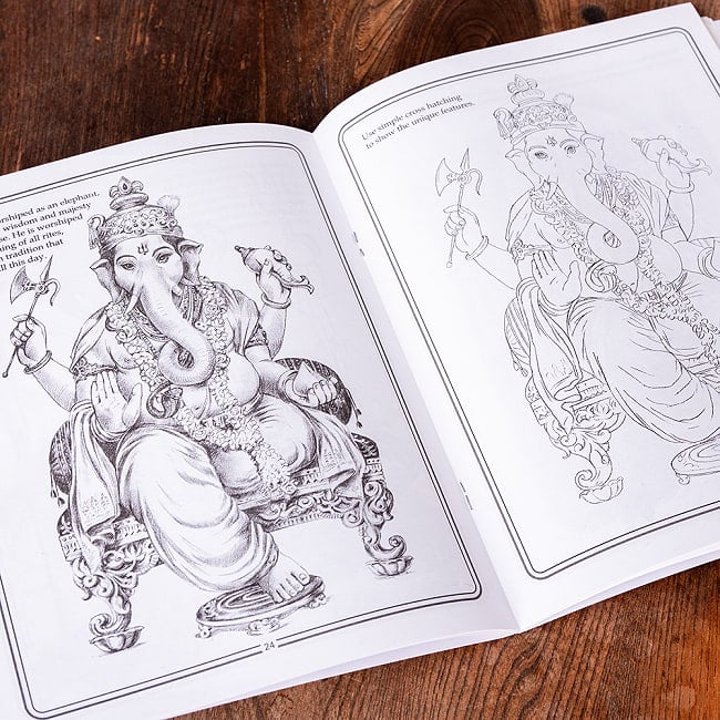 神様を描く - LEARN Pencil Shading Sketching　インドの神様と鉛筆デッサンの明暗表現が学べる 2 - こちらが内容の一部です