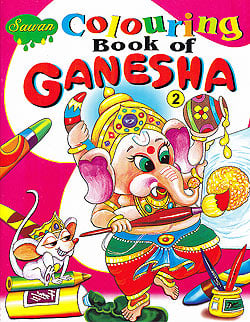 ガネーシャの塗り絵 - Colouring Book of Ganesha vol.2(IDBK-1696)