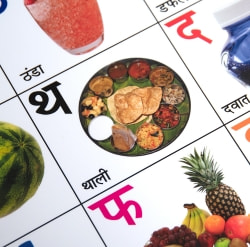 インドの学習ポスター - デーヴァナーガリーの学習[大] - サブ5