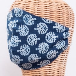 布の宝石！アジュラック＆藍染　エスニックマスク　シンプル - サブ3