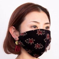 布の宝石！アジュラック＆藍染　エスニックマスク　シンプル(IND-MASK-1)