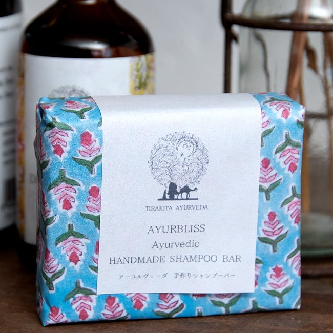 TIRAKITA　アーユルブリス　シャンプーバー  60g[TIRAKITA AYURBLISS Shampoo Bar]の写真アーユルヴェーダ,自然成分,南インド,ケララ州,手作り,CKKM Pharmacy,伝統,高品質,ノンケミカル,ナチュラル