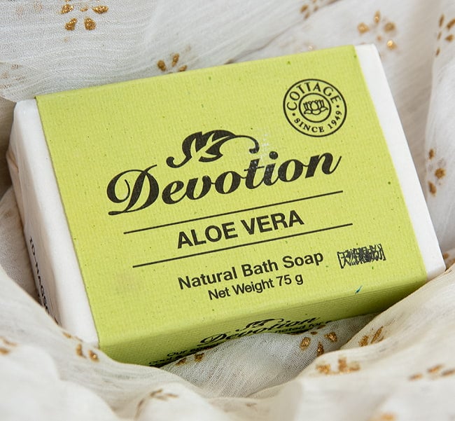Ｄｅｖｏｔｉｏｎ　ナチュラル　ムサバルベラ　バス　ソープ[75g]の写真インドの石鹸,ソープ,ナチュラル,手作り,オーロビル,,COTTAGE,ティラキタ自社輸入化粧品