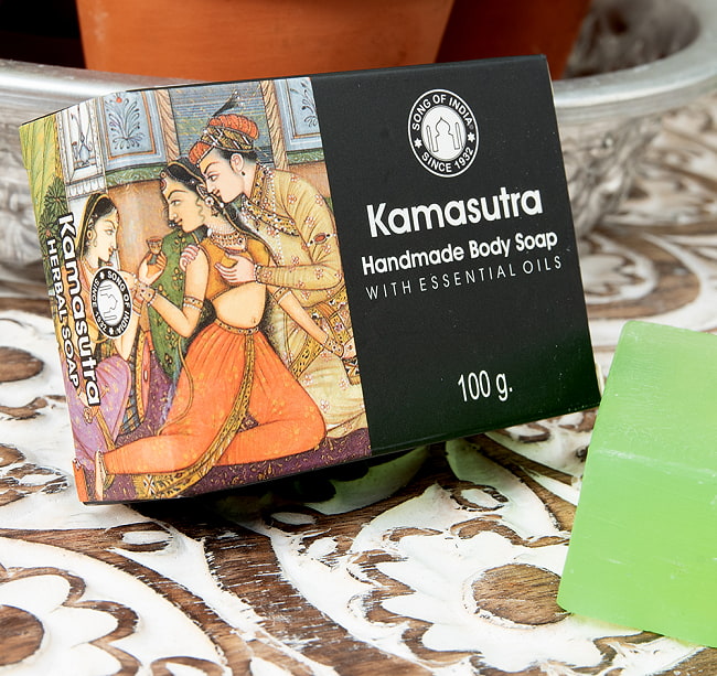 カーマスートラ　ハンドメイド　ソープ[100g] 6 - カーマスートラ　ハンドメイド　ソープ[100g]です。インド感がたまらない石鹸です。