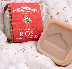 ローズ　ナチュラル　フェイス＆ボディ　ソープ【ＢＯＵＮＴＹ　ＨＩＭＡＬＡＹＡ】 - CARING & UPLIFTING ROSE Natural Face&Body Soap【手作り石鹸 - サブ2