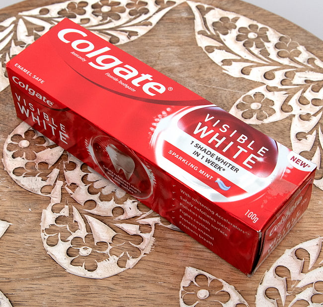 Colgate VISIBLE WHITE - コルゲート ビジブル ホワイト 歯磨き 100g 4 - パッケージ写真です
