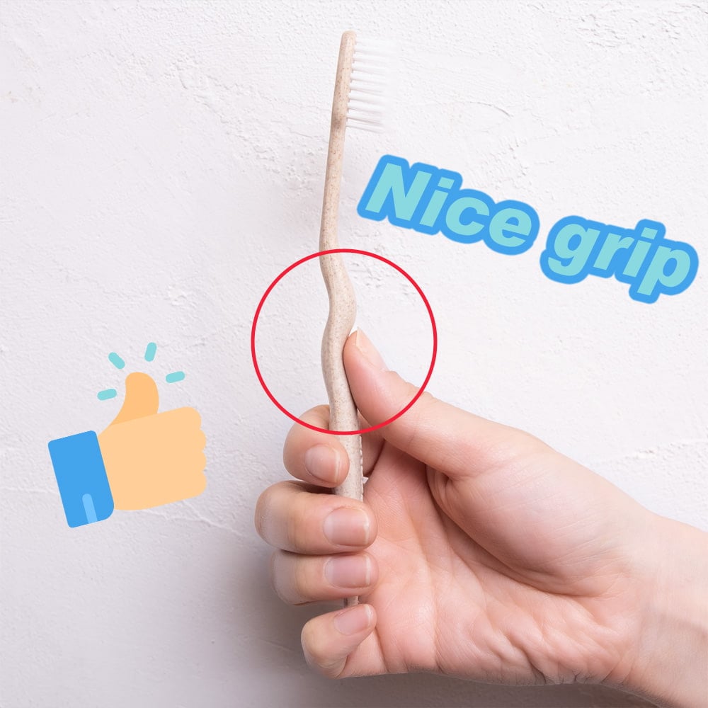 もみ殻素材のナチュラル歯ブラシ - 【Dok Bua Ku ツインロータス】5枚目の説明写真です