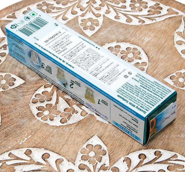 ヒマラヤ　スパークリングホワイト　はみがき粉 - Sparkling White Tooth Paste 80g 【Himalaya Herbals】 6 - パッケージの裏面です