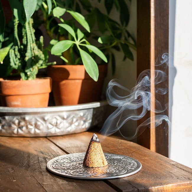 パロサントそのままのコーン香〔約30g入り〕品質の良いペルーのピウラ産　PALO SANTO　蓋付きボトル入り　ヨガや瞑想　浄化などへ 9 - 香りが広がりやすくとても便利なお香です