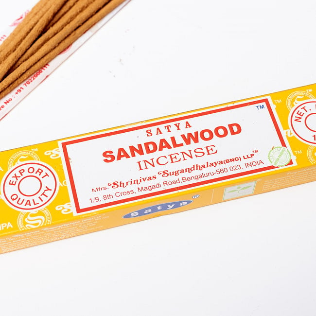 【Satya】サンダルウッド香 Sandalwood Incense 3 - 裏面の写真です