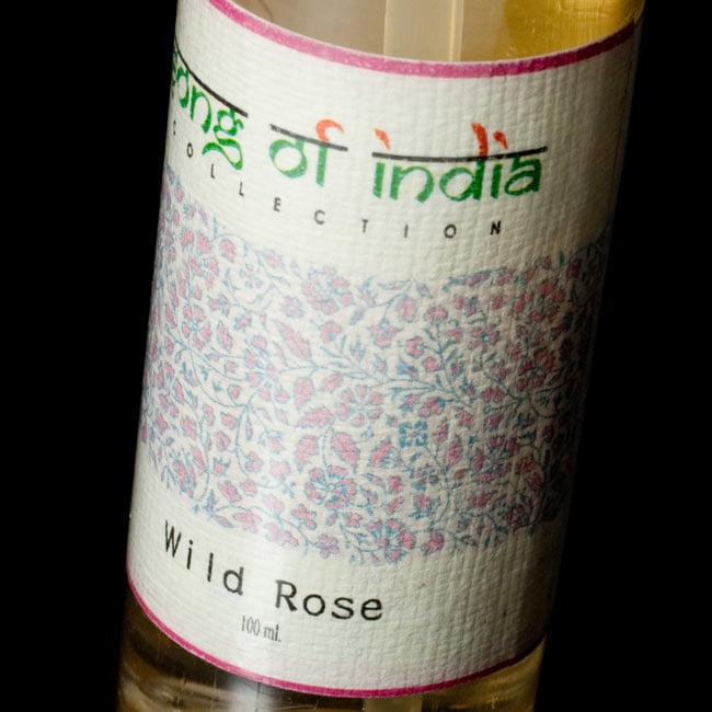 ワイルド・ローズ(Wild Rose) - Song of India【お香スプレー】 3 - ラベルの拡大です。インド風で素敵なラベルです