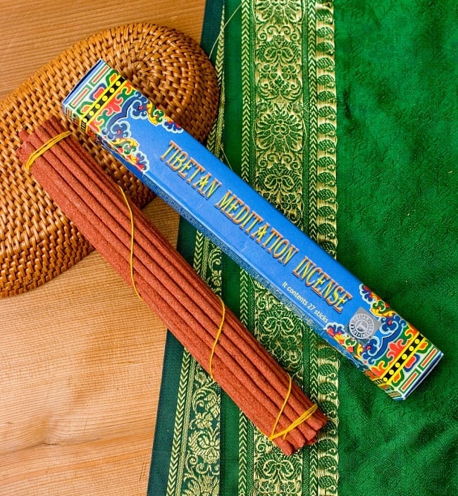 Tibetan Meditation Incense-チベタンメディテーション香の写真1枚目です。パッケージと中身です。
チベット香,お香,インセンス,