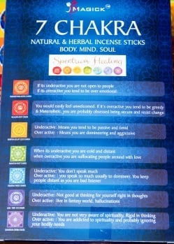 7チャクラ香セットボックス 心と身体に安らぎを - 7 CHAKRA Natural & Herbal Incence Sticks - サブ3