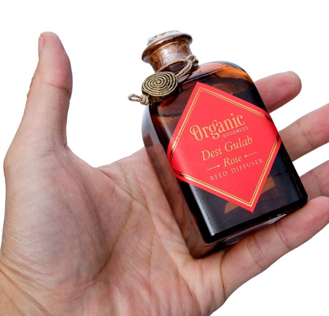 Organic GOODNESS - リードディフューザー -ウード-沈香の香り 8 - サイズ比較のために手に持ってみました