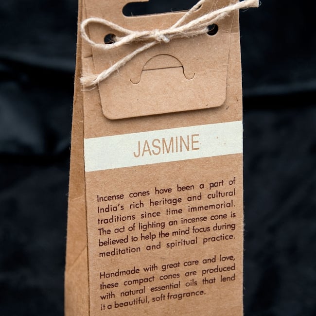 お香立つきOrganic Goddessコーン香ギフトセット - ジャスミン 6 - 裏面は英語で書かれていて、輸入品の香りがします