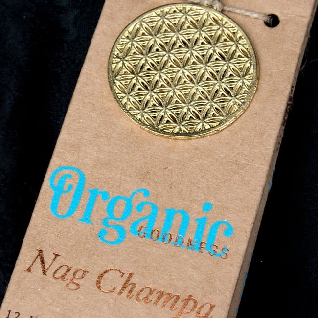 お香立つきOrganic Goddessコーン香ギフトセット - ナグチャンパの写真1枚目です。パッケージのアップですギフト,お香,インセンス,ナグチャンパ,Nag Champa