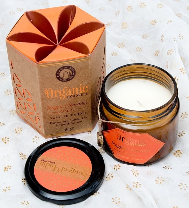 フレグランスキャンドル・ギフトセット - ORGANIC GOODNESS  - ナグプリ・ナランギの写真ギフト,プレゼント,手土産,フレグランスキャンドル,ろうそく,ろうそく　香り,お香,キャンドル