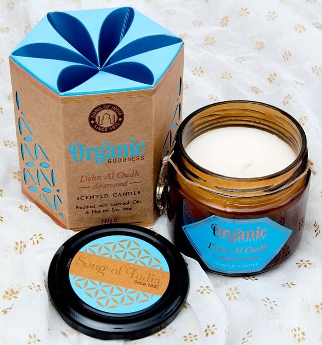 フレグランスキャンドル・ギフトセット - ORGANIC GOODNESS  - Agarwood(沈香)の写真ギフト,プレゼント,手土産,フレグランスキャンドル,ろうそく,ろうそく　香り,お香,キャンドル