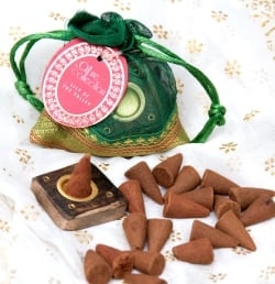 オーガンジーの袋入りコーンお香セット - 谷に咲く百合 - サブ3