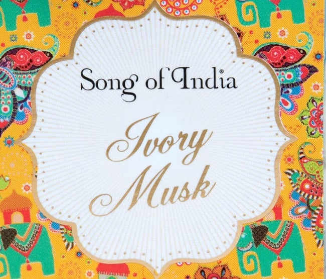 ルームフレッシュナー - Song of India - アイボリームスク 2 - ラベルを拡大してみました