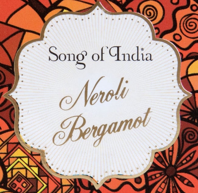 ルームフレッシュナー - Song of India - ネロリ・ベルガモット 2 - ラベルを拡大してみました