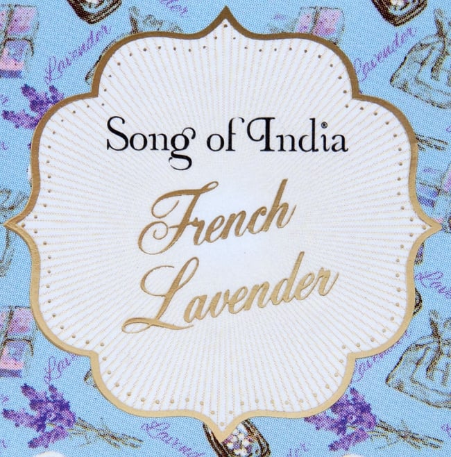 ルームフレッシュナー - Song of India - フレンチ・ラベンダー 2 - ラベルを拡大してみました