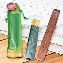 スティック香＆お香立てセット[Allure Collection] - パチュリーノワール