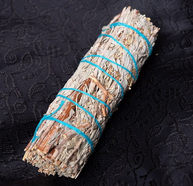 カリフォルニア ブルーセージ 無農薬 ワンド バンドル スティック [10cm  30g程度]スマッジング　浄化の写真セージ,ホワイトセージ,浄化,マインドフルネス,ホワイトセージバンドル,アメリカ産