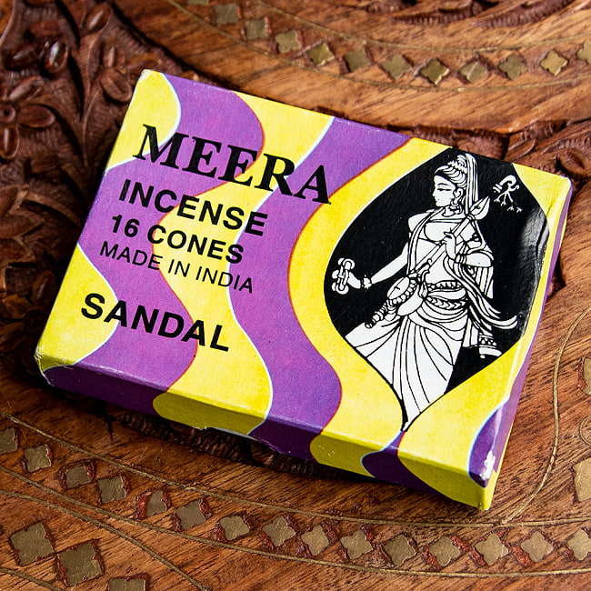 Meera コーン香 Sandal （白檀）の香り 2 - パッケージ面を見てみました。