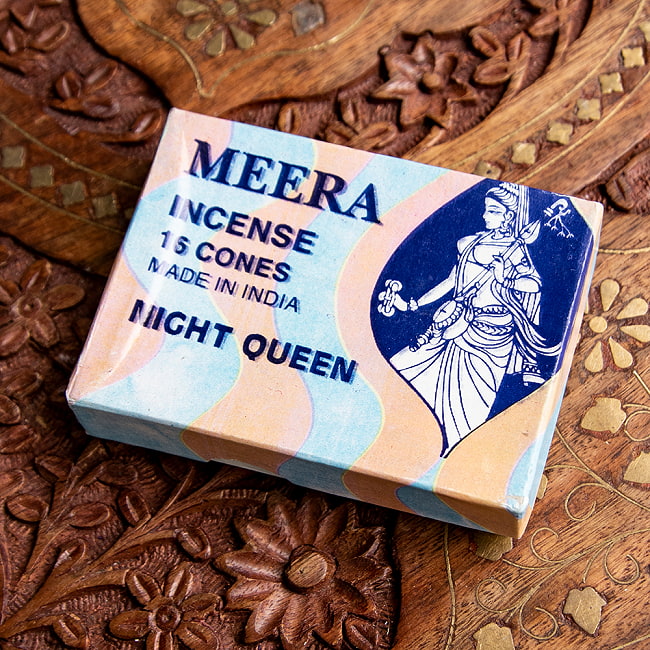 Meera コーン香 Night Queen （月下美人）の香り 2 - パッケージ面を見てみました。