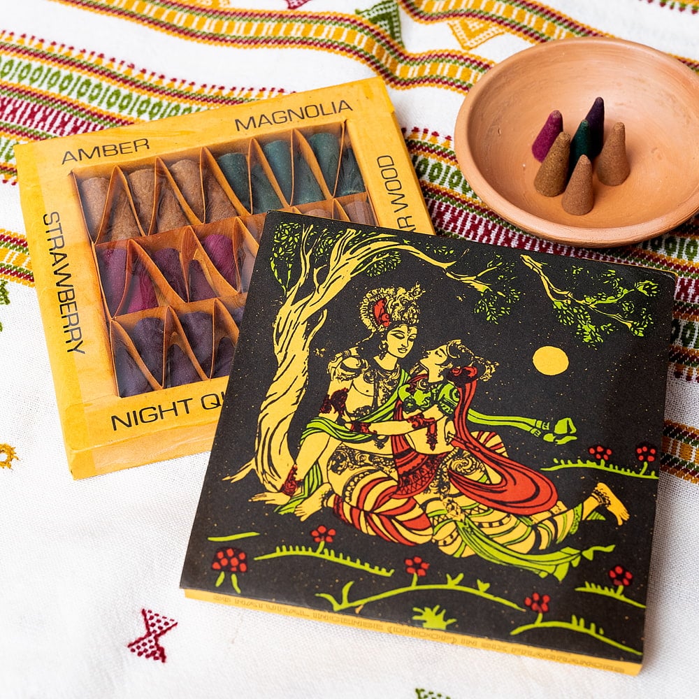 シヴァ神とクリシュナのお香　Bam Bam Bhole香＆NAMASTE香〔2箱セット〕ナチュラルインセンス　コーン香セット1枚目の説明写真です