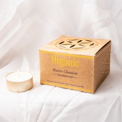 【12個入】ソイワックスのアロマキャンドル - Organic GOODNESS  -Mysore Chandan - Sandalwood