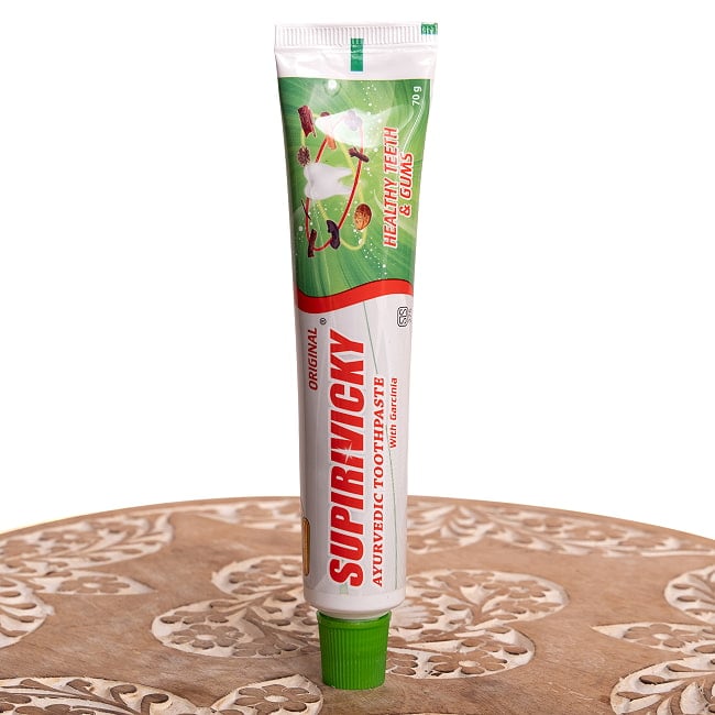 【12個セット】シダレッパ スピルビッキー オリジナル 歯磨き粉 - Supirivicky Original Ayurvedic Toothpaste 70g 4 - 色々なハーブがたっぷりはいっています