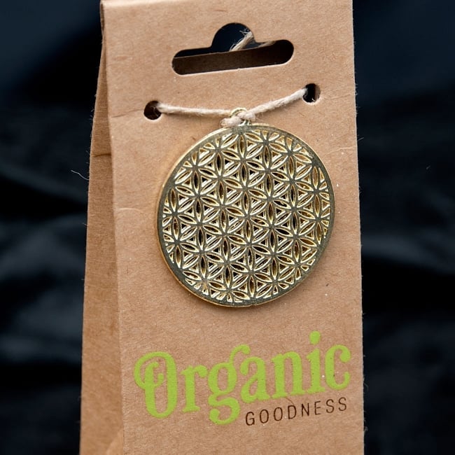 【6個セット】お香立つきOrganic Goodnessコーン香ギフトセット - カナビス 4 - Flower of Lifeの部分を拡大しました