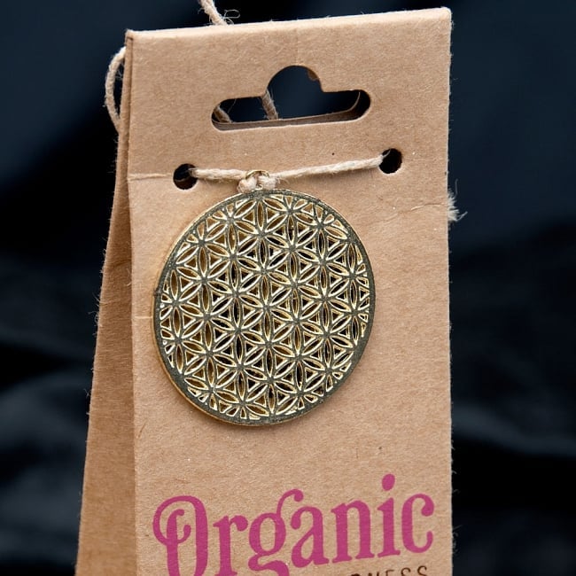 【6個セット】お香立つきOrganic Goodnessコーン香ギフトセット - アラビアン・ウード 4 - Flower of Lifeの部分を拡大しました